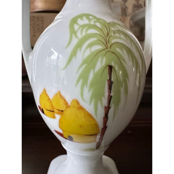 Fort de France hirondelle urn porcelain vase vintage unique 6” - Picture 6 of 13